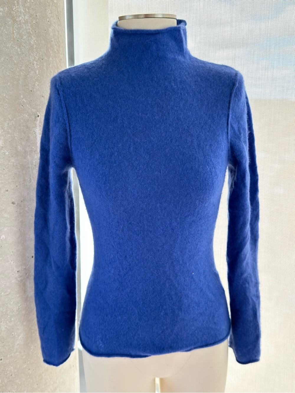 Cashmere Royal Blue turtleneck sweater
